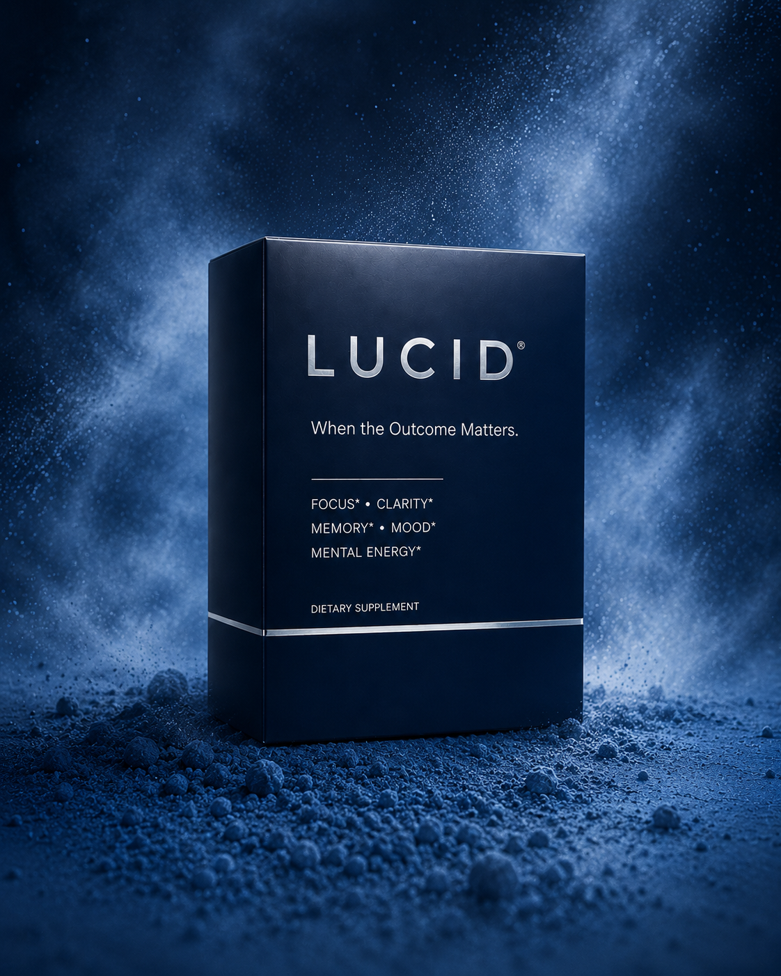 Lucid focus drink mixed before a focused work session